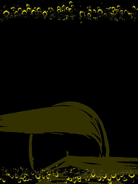 Self portrait and graphic art Darkness of Veil by Negar T